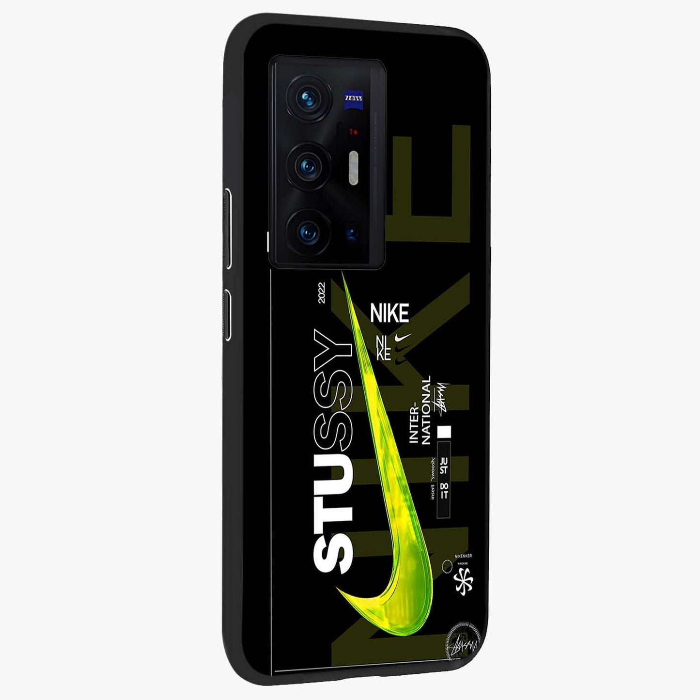 Neon Street Edition Glass Case upright view showcasing colorful neon artwork with modern street culture theme.