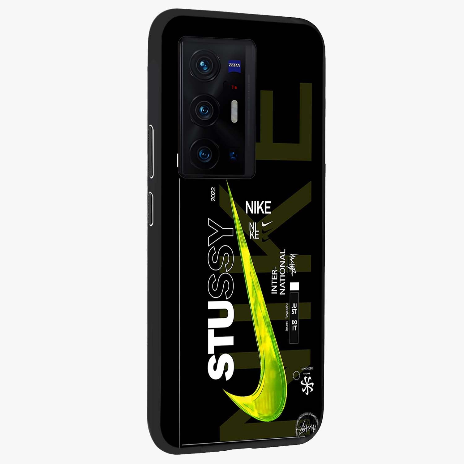 Neon Street Edition Glass Case upright view showcasing colorful neon artwork with modern street culture theme.