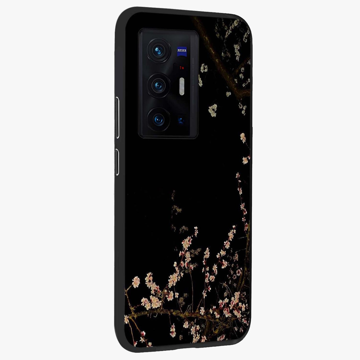 Petal Moon Light With Custom Name Glass Case upright view showcasing elegant floral moon artwork with personalized aesthetic.