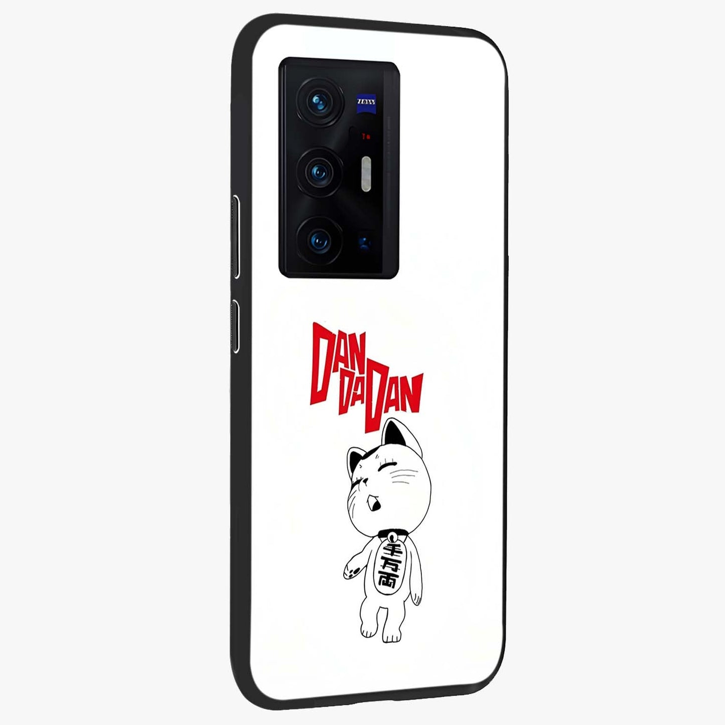 Playful Spirit Charm Glass Case upright view showcasing vibrant charm artwork with fun artistic theme.
