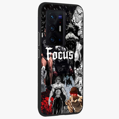 Relentless Power Focus Glass Case upright view showcasing strong inspirational artwork with powerful focus theme.