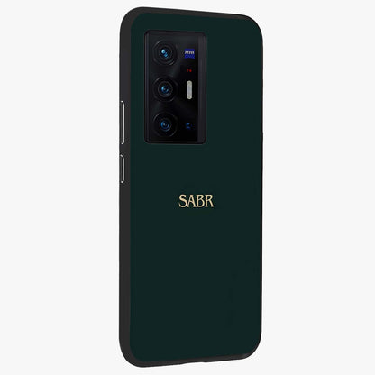 Sabr Minimal Patience Glass Case upright view showcasing calm minimalist artwork with motivational patience theme.