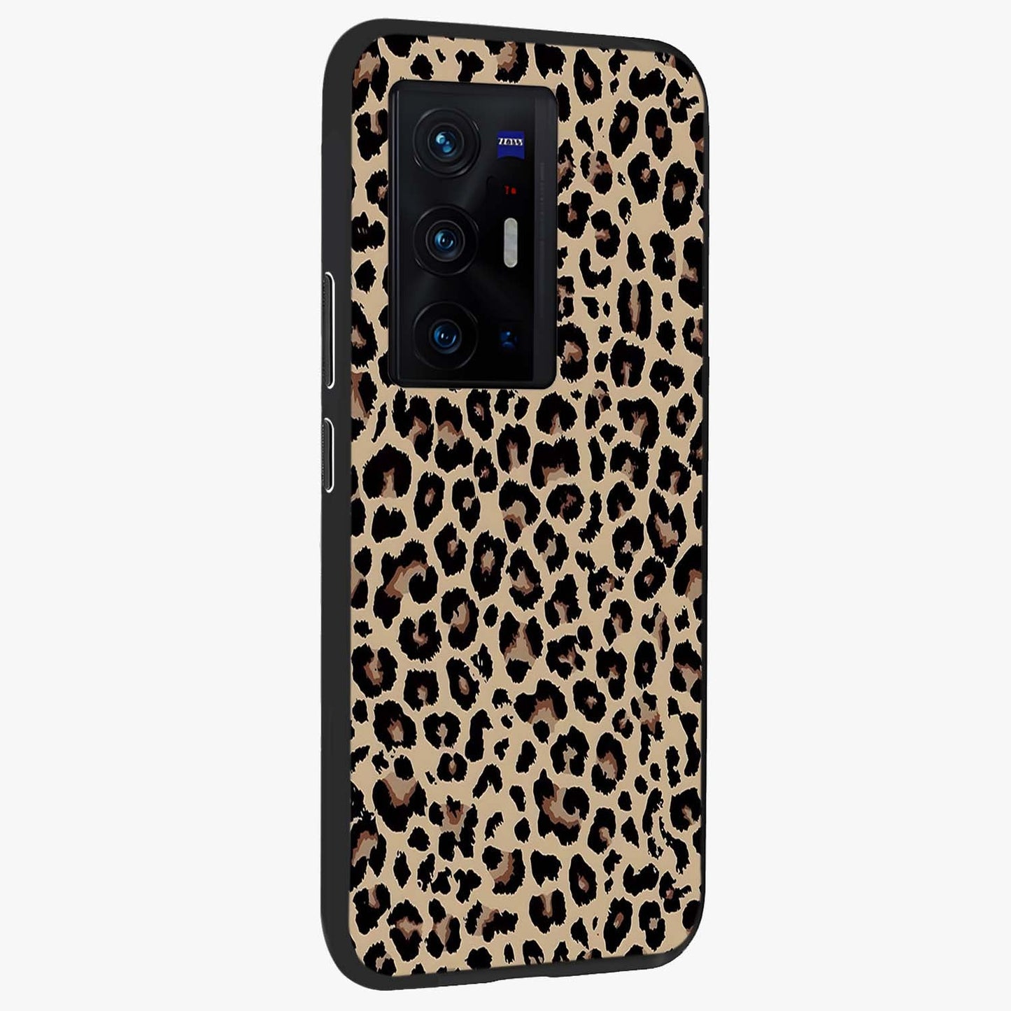 Savage Chic Pattern Glass Case upright view showcasing trendy decorative artwork with edgy fashion theme.