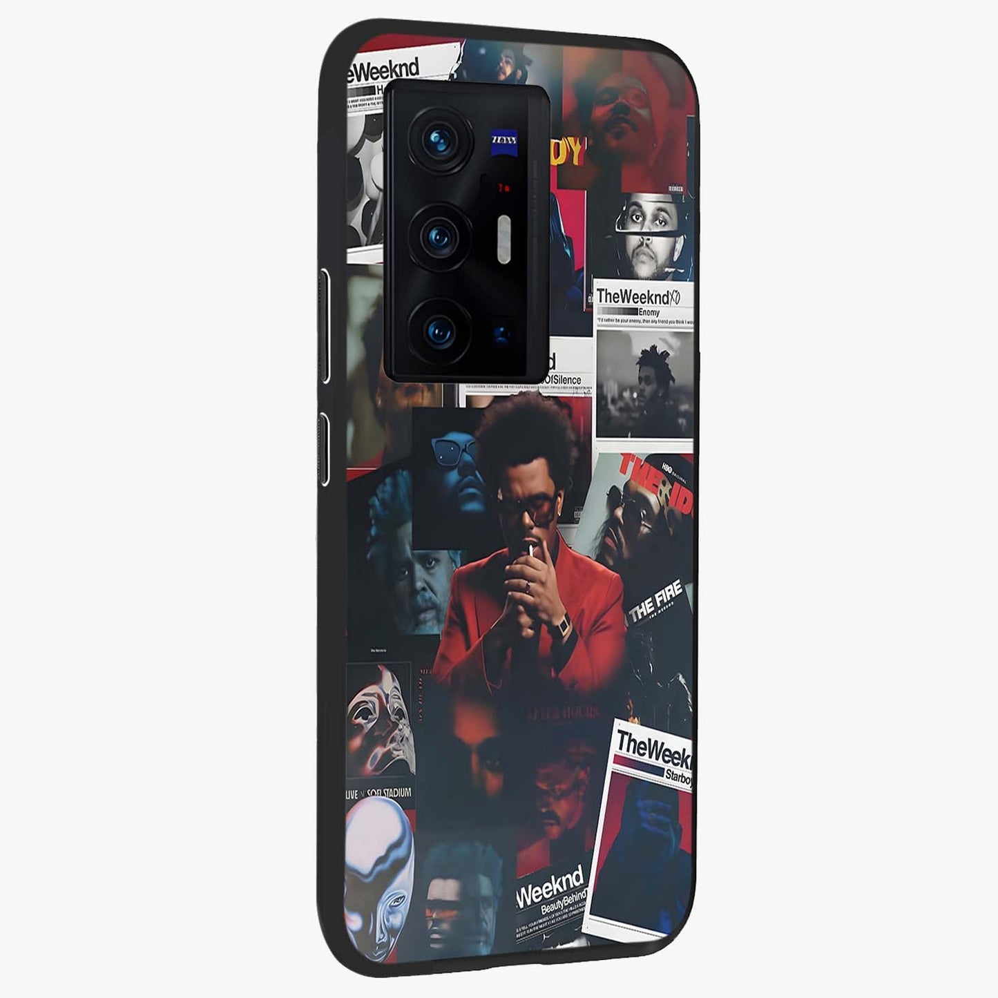 The Weeknd Glass Case upright view showcasing bold music themed artwork with contemporary artistic style.