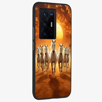Wild Sunset Majesty Glass Case upright view showcasing dramatic sunset artwork with bold nature theme.
