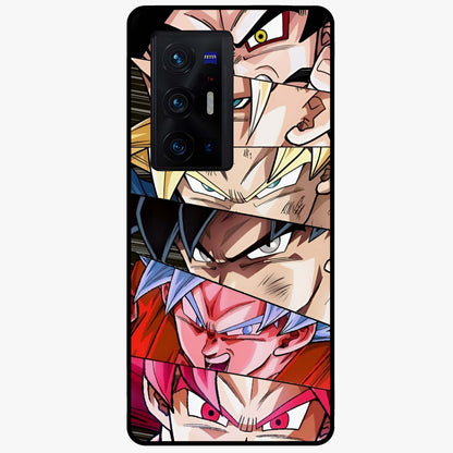 Anime Character Glass Case showing flat back view with vibrant anime artwork and glossy glass finish.