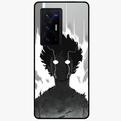 Awakened Inner Rage Glass Case showing flat back view with intense artistic artwork and glossy glass finish.