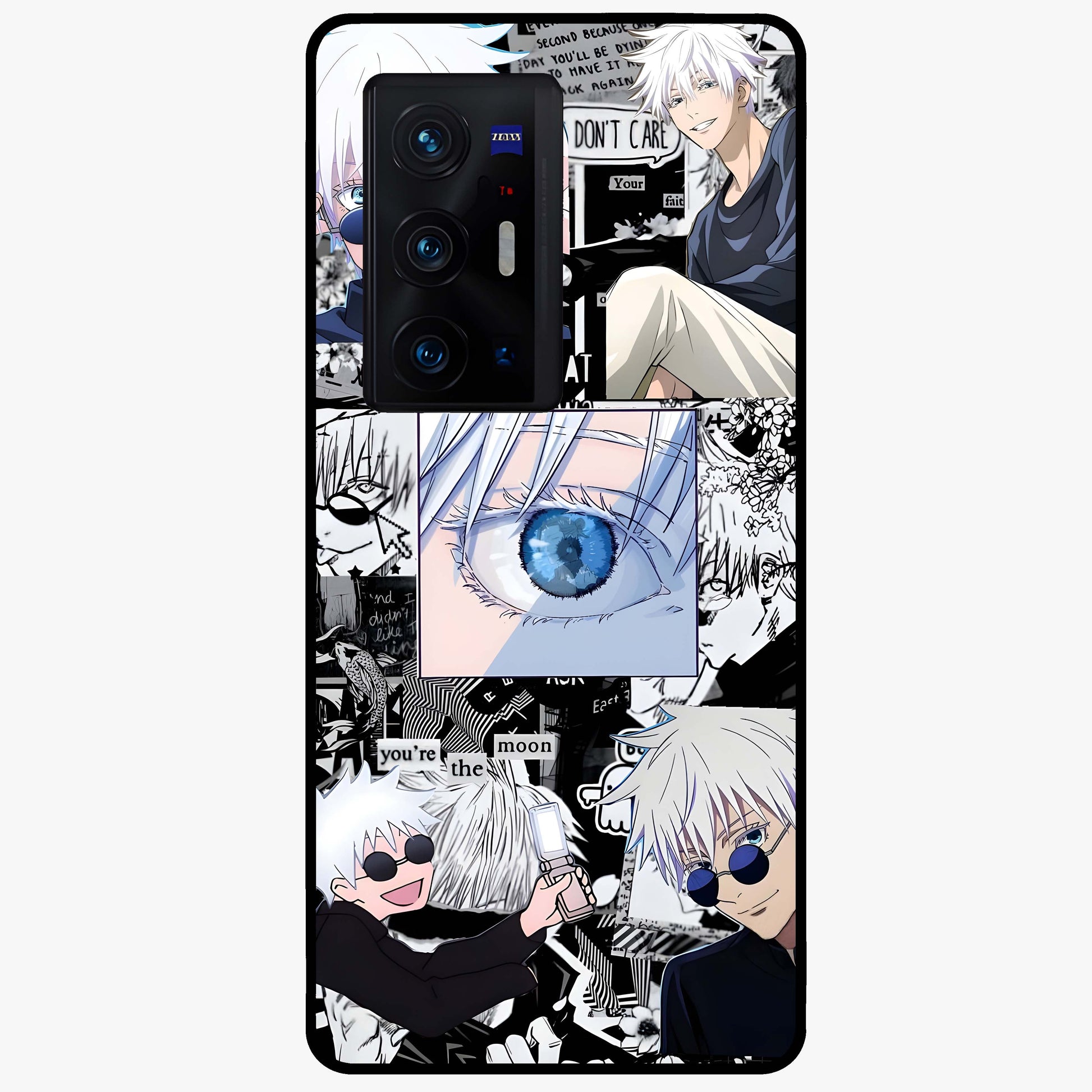 Infinity Sorcerer Chaos Glass Case showing flat back view with mystical sorcerer themed artwork and glossy glass finish.