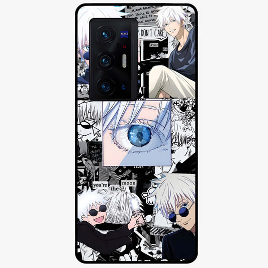 Infinity Sorcerer Chaos Glass Case showing flat back view with mystical sorcerer themed artwork and glossy glass finish.