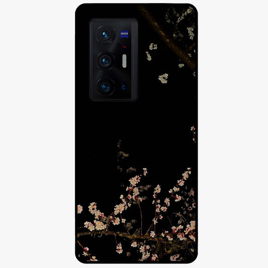 Petal Moon Light With Custom Name Glass Case showing flat back view with floral moonlight artwork and personalized name design.
