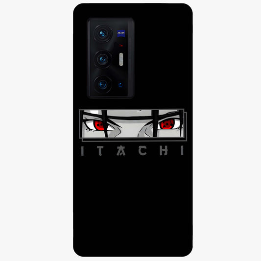 Scarlet Gaze Dominance Glass Case showing flat back view with striking red themed artwork and glossy glass finish.