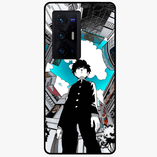 Silent Psychic Awakening Glass Case showing flat back view with mystical psychic themed artwork and glossy glass finish.