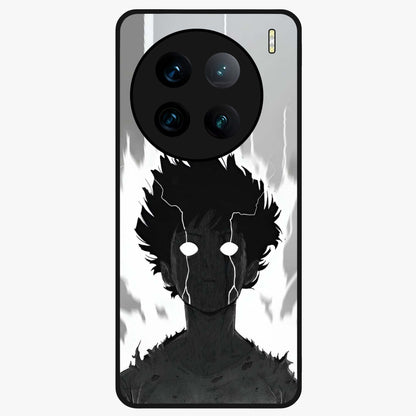 Awakened Inner Rage Glass Case showing flat back view with intense artistic artwork and glossy glass finish.