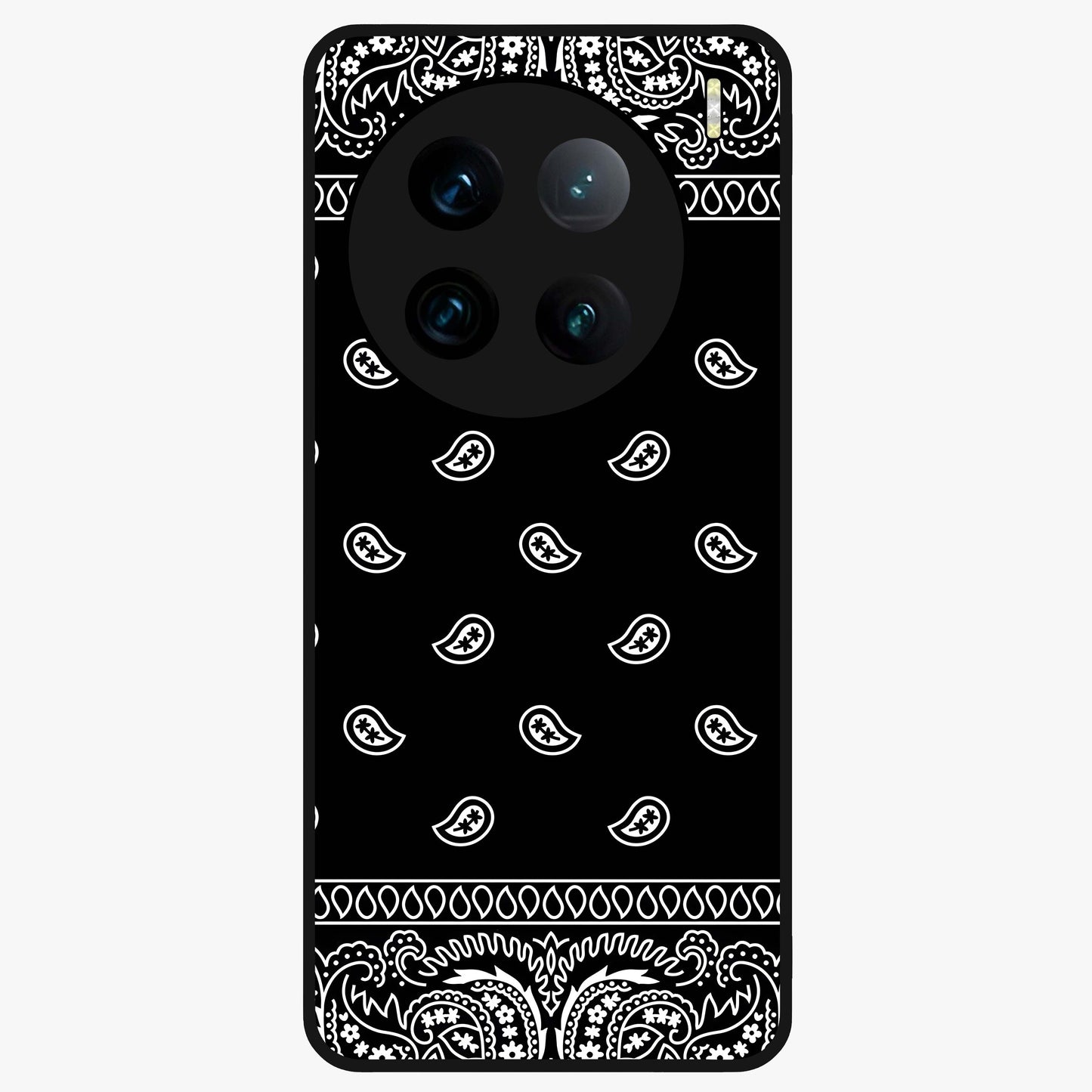 Retro Rebel Threads Glass Case showing flat back view with vintage street style artwork and glossy glass finish.