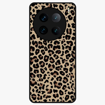 Savage Chic Pattern Glass Case showing flat back view with stylish patterned artwork and glossy glass finish.