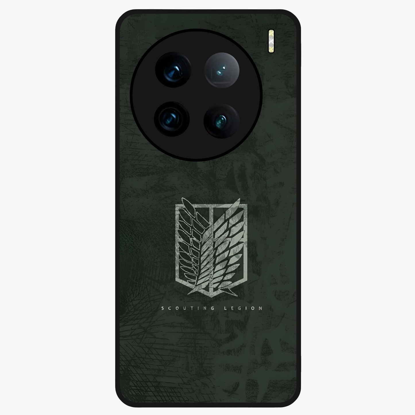 Wings Of Freedom Glass Case showing flat back view with symbolic wings artwork and glossy glass finish.