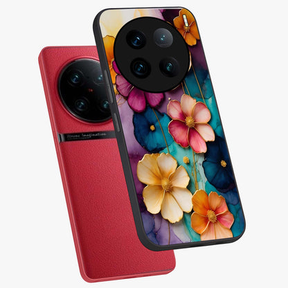 Artlyn Grace Flower Pattern Glass Case displayed in angled mockup highlighting delicate flower pattern design and smooth glass surface.