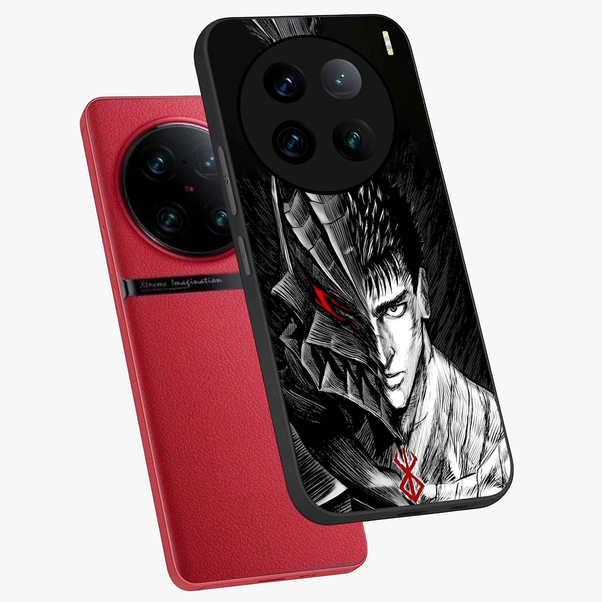 Berserker Blood Oath Glass Case displayed in angled mockup highlighting dark fantasy graphic design and powerful theme.