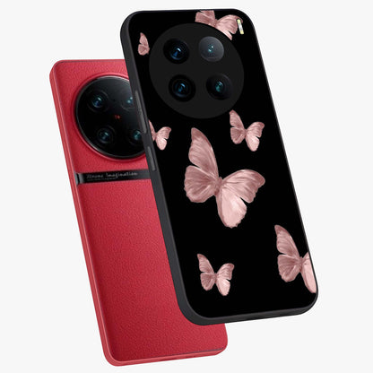Butterfly Pattern Glass Case displayed in angled mockup highlighting delicate butterfly design and aesthetic pattern style.