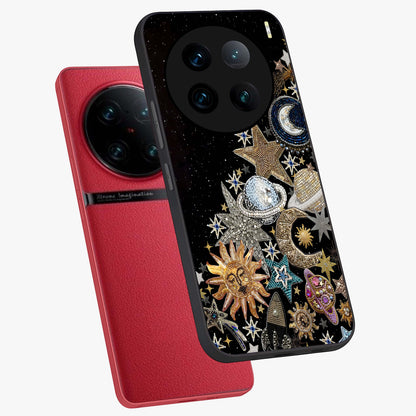 Cosmic Sparkle Dreams Glass Case displayed in angled mockup highlighting dreamy star sparkle design with celestial aesthetic.