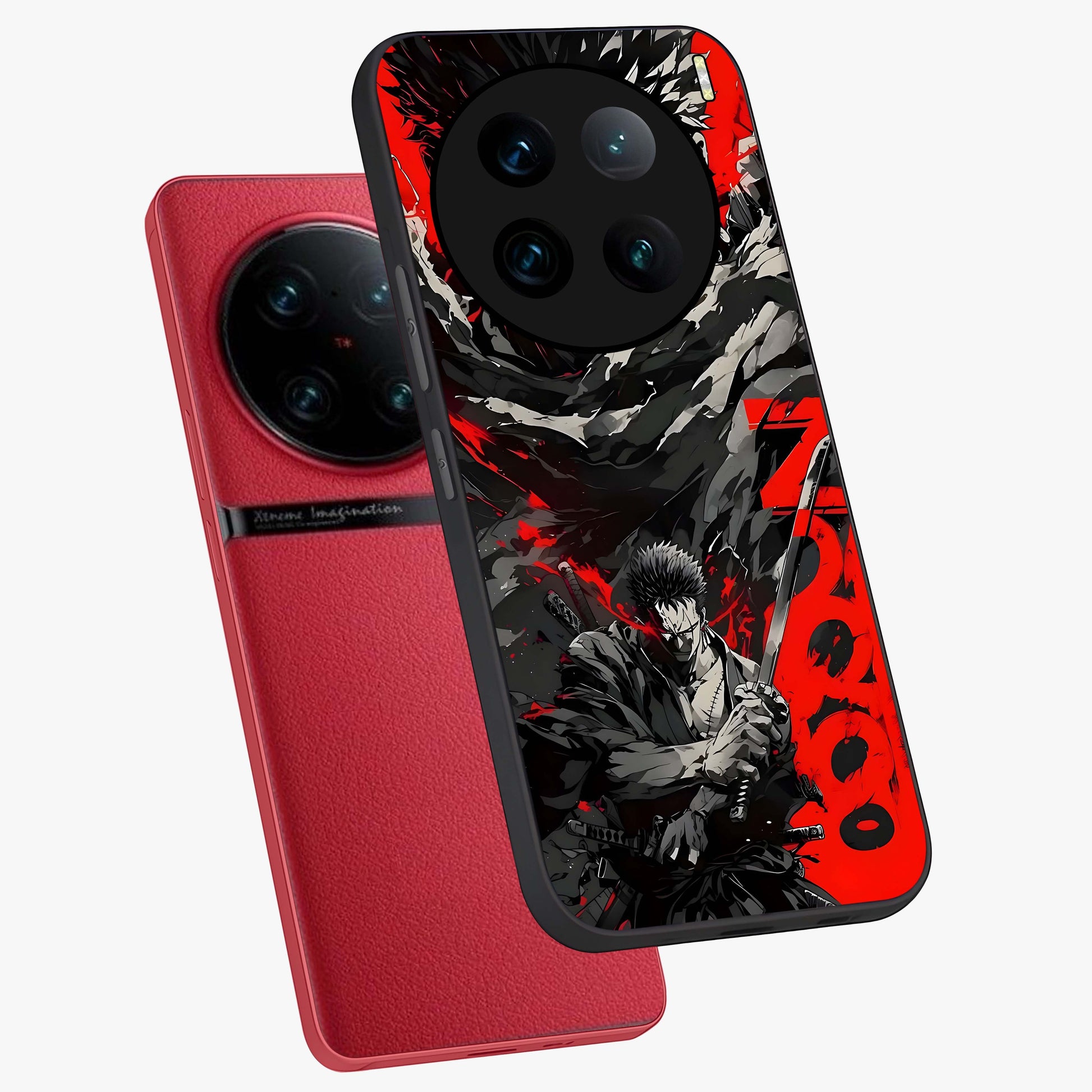 Demon Sword Resolve Glass Case displayed in angled mockup highlighting powerful demon sword illustration with dark fantasy aesthetic.