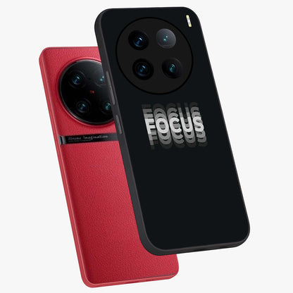 Focus Mode On Glass Case displayed in angled mockup highlighting clean minimal text artwork with modern aesthetic style.