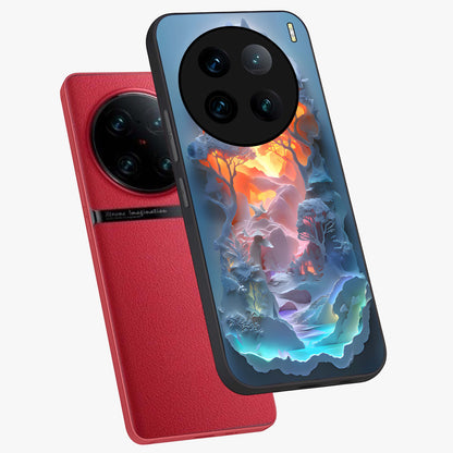 Glow Forest Portal Glass Case displayed in angled mockup highlighting mystical forest design with magical glowing aesthetic.