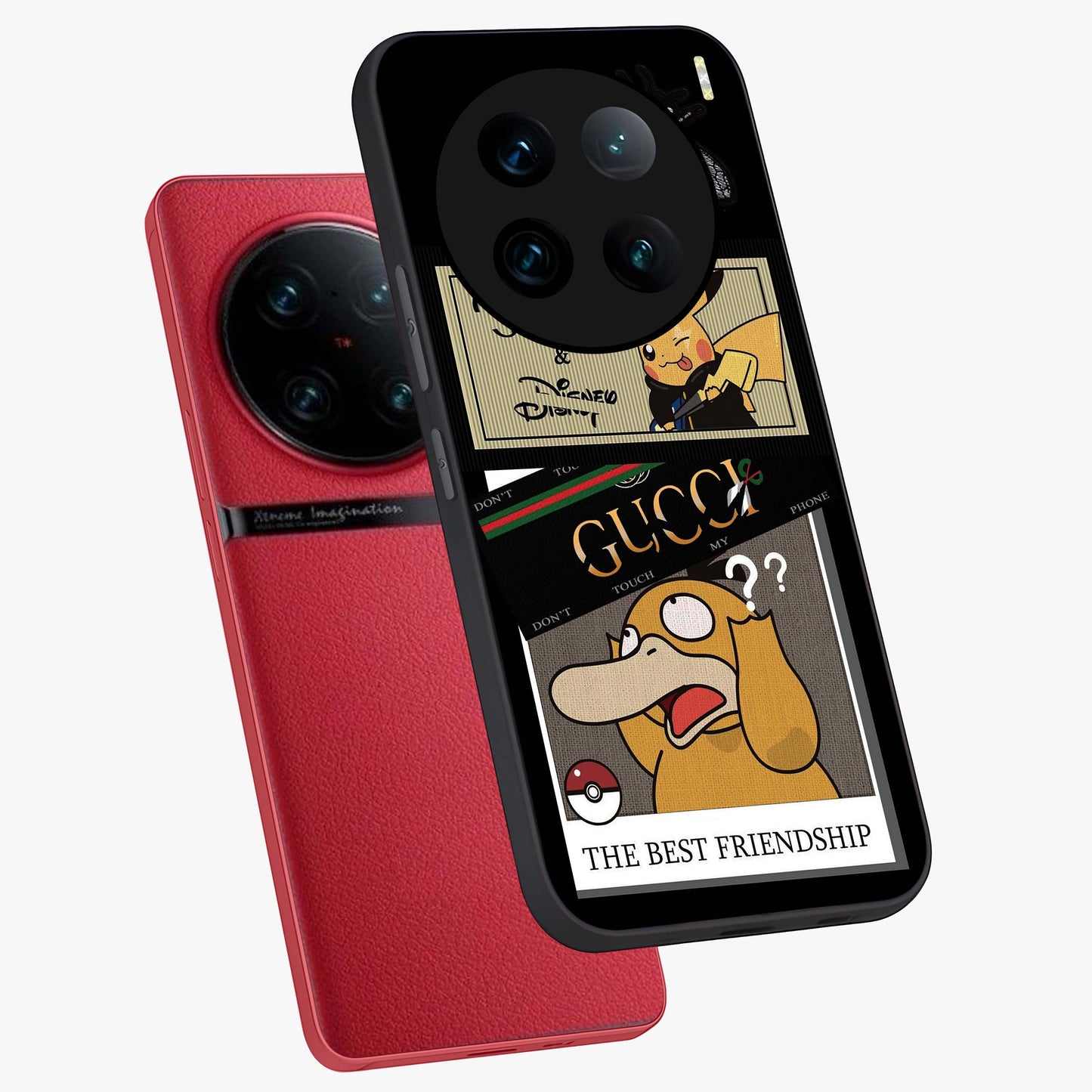 Gucci Play Mashup Glass Case displayed in angled mockup highlighting stylish fashion mashup design with bold aesthetic.
