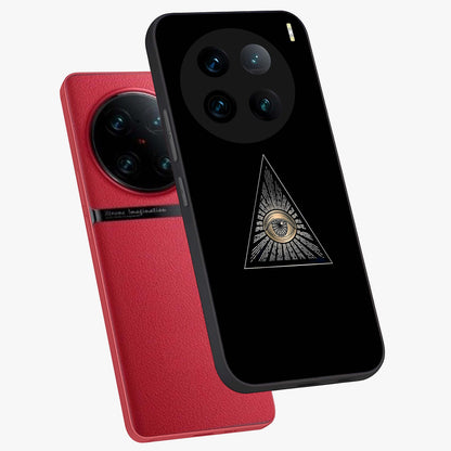 Illuminati Evil Glass Case displayed in angled mockup highlighting dark occult inspired design with bold aesthetic style.