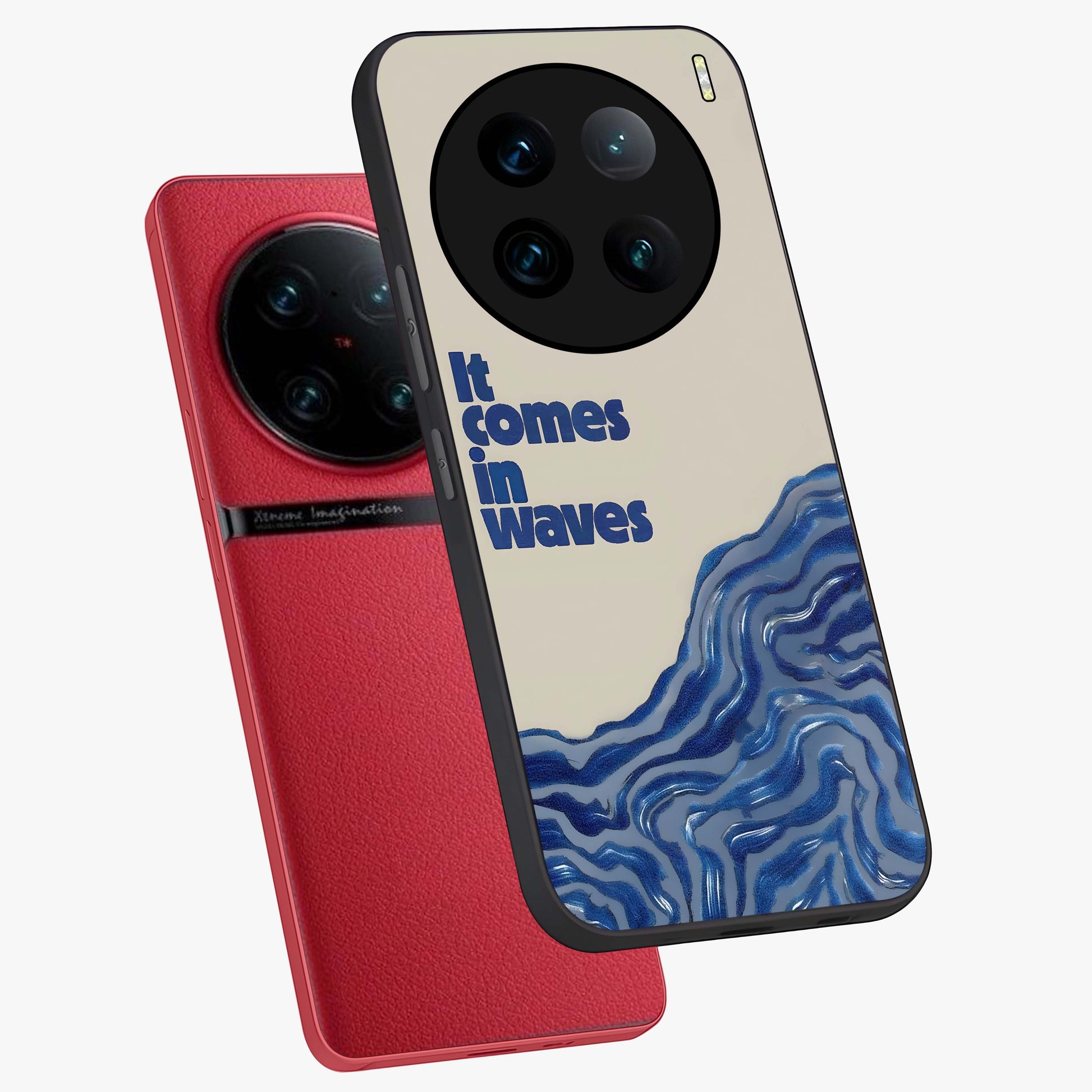 Itachi Sharingan Glass Case displayed in angled mockup highlighting striking sharingan eye design with dramatic anime aesthetic.