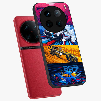 JDM Sports Car Glass Case displayed in angled mockup highlighting sleek Japanese racing car design with automotive aesthetic.