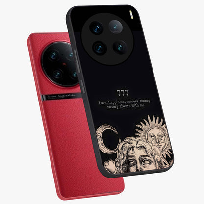 Mystic Victory Aura Glass Case displayed in angled mockup highlighting energetic aura design with bold mystical aesthetic.