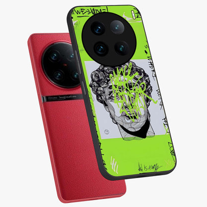Neo Graffiti Rebellion Glass Case displayed in angled mockup highlighting urban street art design with rebellious aesthetic.
