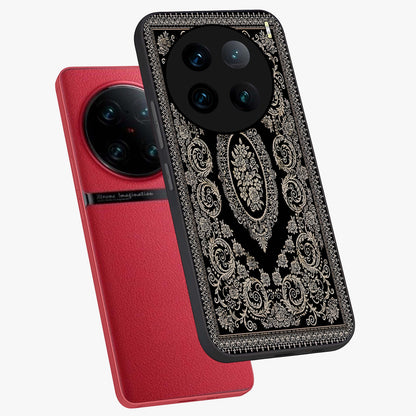 Noir Bloom Elegance Glass Case displayed in angled mockup highlighting refined flower design with stylish noir aesthetic.