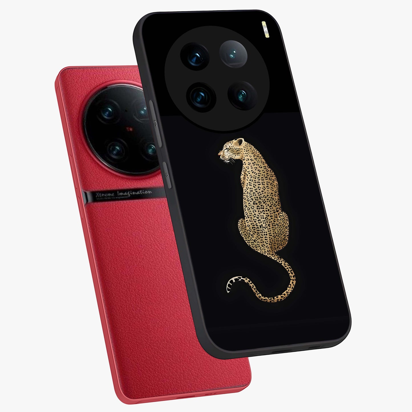 Regal Leopard Glass Case displayed in angled mockup highlighting powerful animal illustration with stylish wild aesthetic.