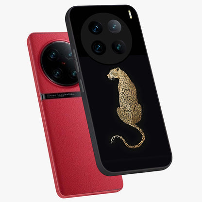 Regal Leopard Glass Case displayed in angled mockup highlighting powerful animal illustration with stylish wild aesthetic.