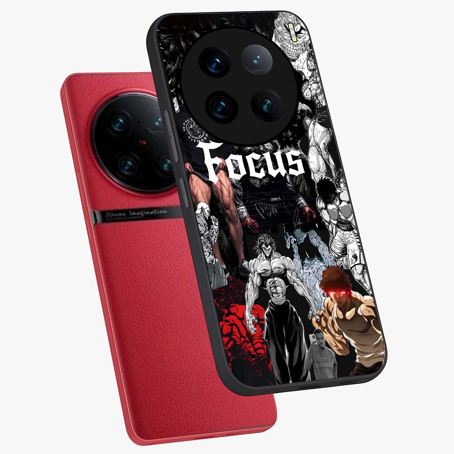 Relentless Power Focus Glass Case displayed in angled mockup highlighting bold statement design with modern aesthetic style.
