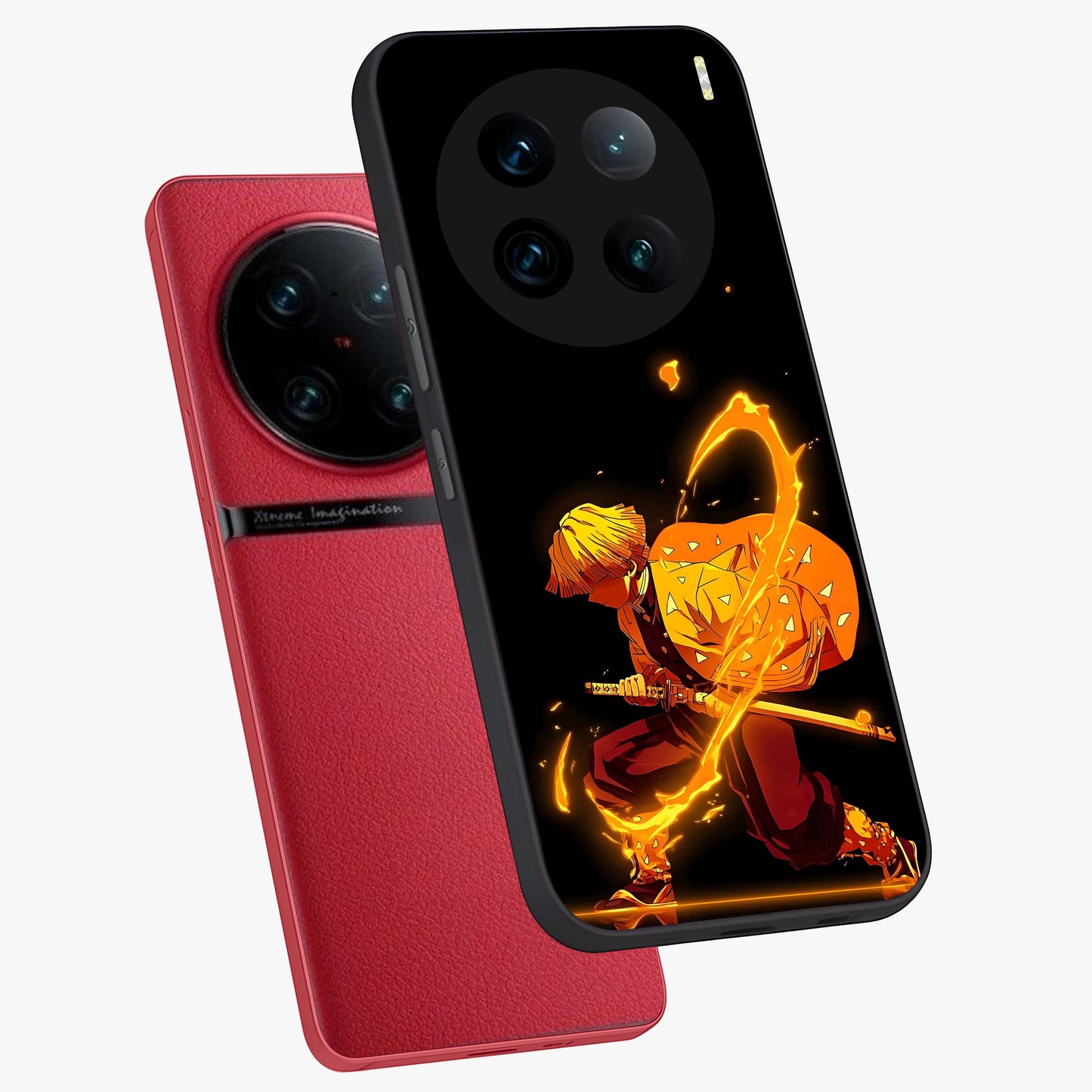 Thunder Flame Execution Glass Case displayed in angled mockup highlighting dramatic fire themed design with intense fantasy aesthetic.
