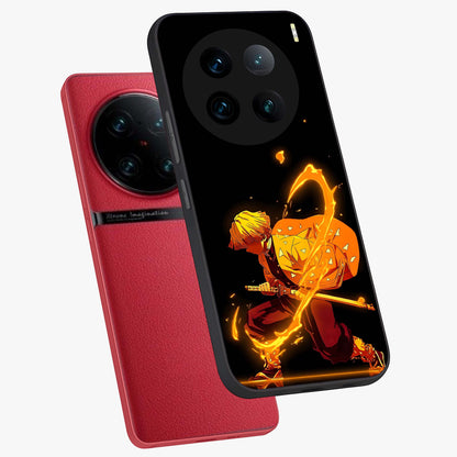 Thunder Flame Execution Glass Case displayed in angled mockup highlighting dramatic fire themed design with intense fantasy aesthetic.