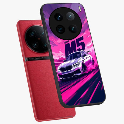 Velocity Drift Pulse Glass Case displayed in angled mockup highlighting dynamic drift design with sporty automotive aesthetic.