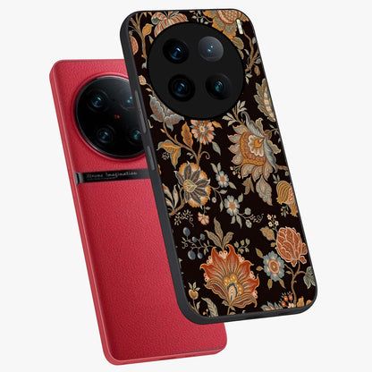 Vintage Floral Dream Glass Case displayed in angled mockup highlighting elegant vintage flower design with soft aesthetic style.