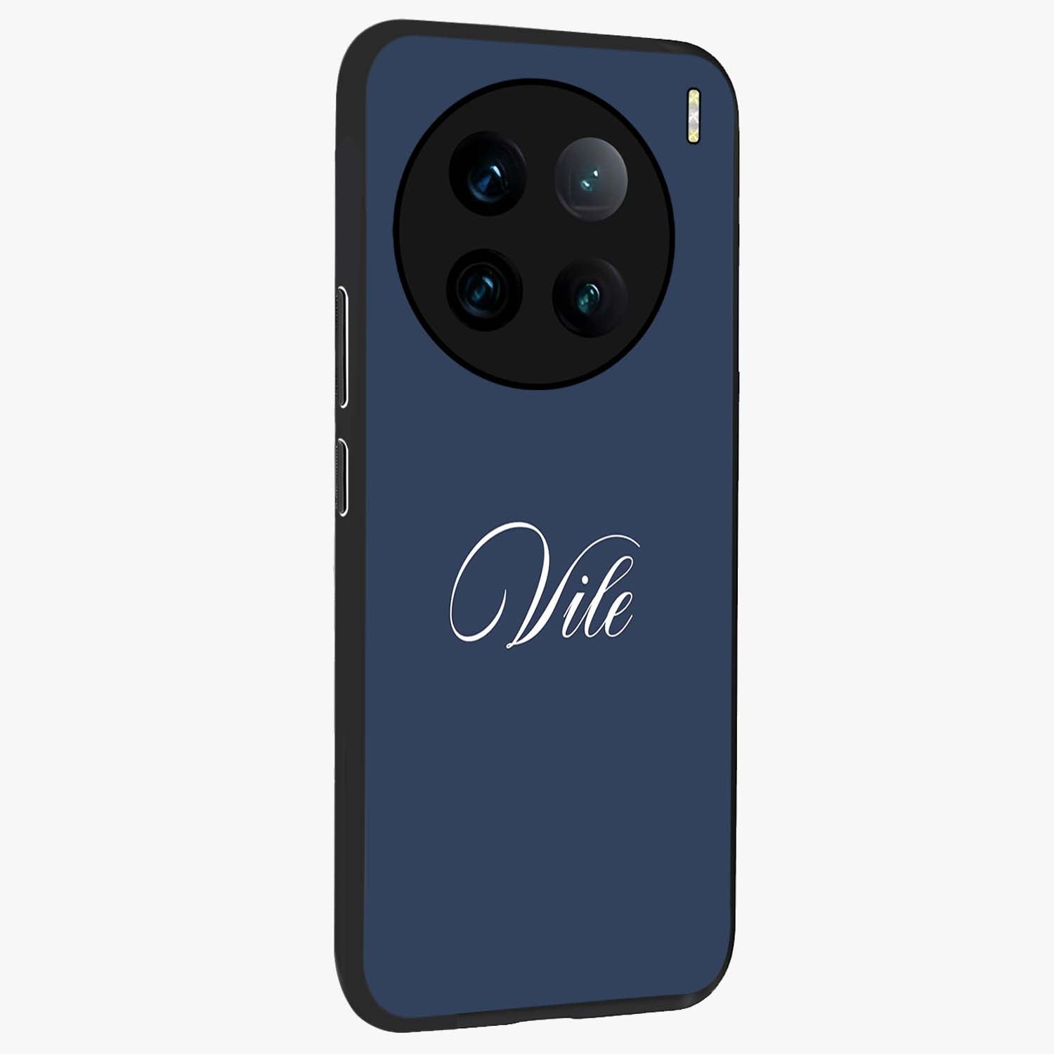 Blue Vintage Floral Pattern Glass Case displayed in angled mockup highlighting classic blue floral pattern and retro aesthetic design.