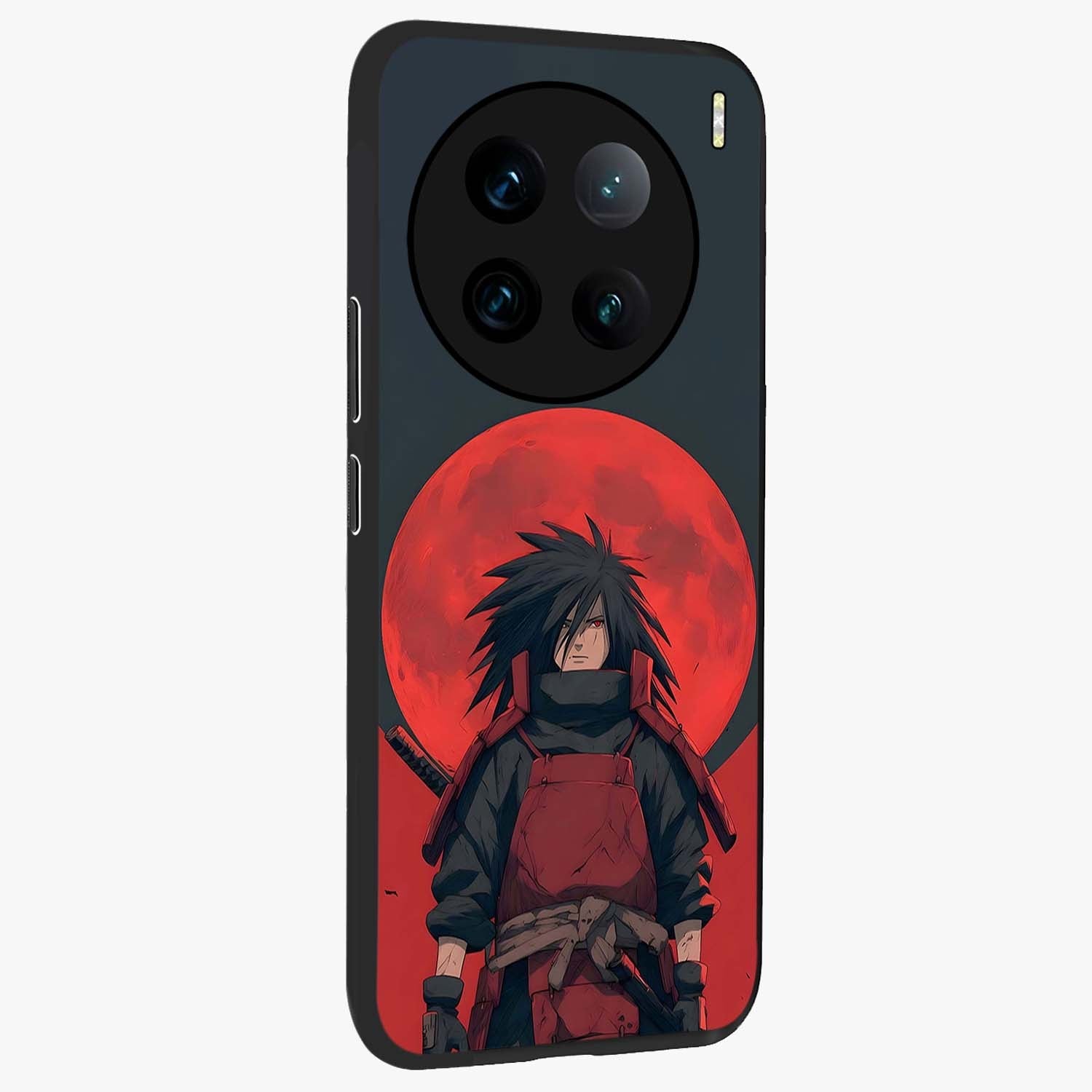 Crimson Moon Warlord Glass Case upright view showcasing powerful warlord artwork with dark celestial theme.