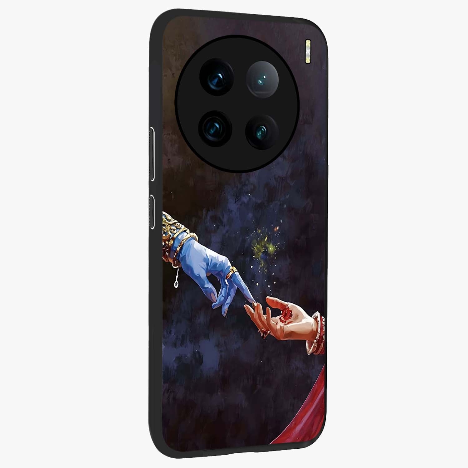 Divine Touch Eternal Glass Case upright view showcasing peaceful spiritual artwork with eternal divine theme.