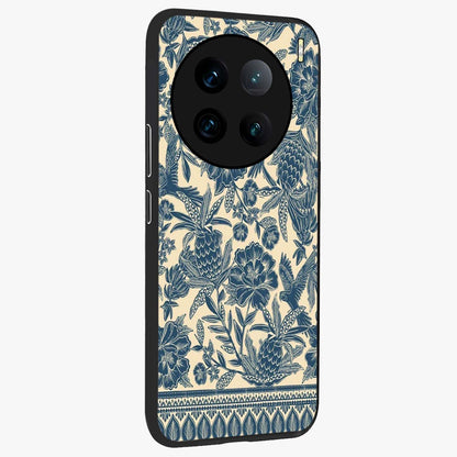Heirloom Wild Bloom Glass Case upright view showcasing delicate wildflower artwork with timeless floral theme.