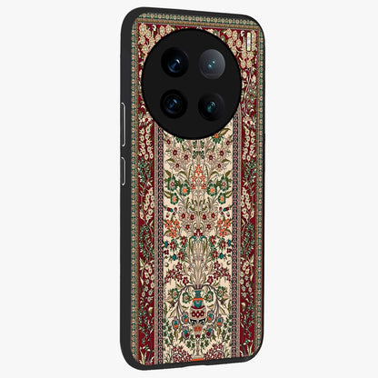 Persian Inspired Glass Case upright view showcasing decorative Persian artwork with rich heritage theme.