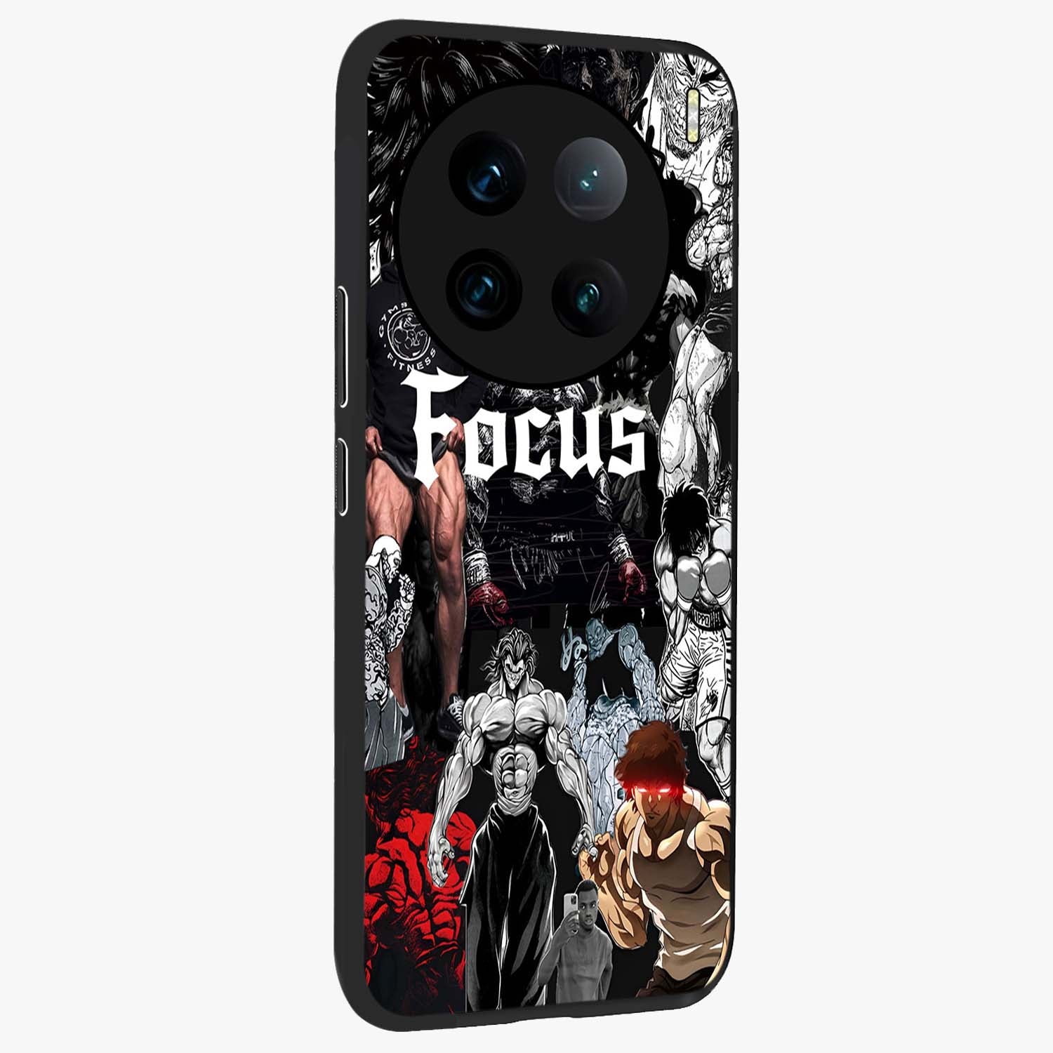 Relentless Power Focus Glass Case upright view showcasing strong inspirational artwork with powerful focus theme.