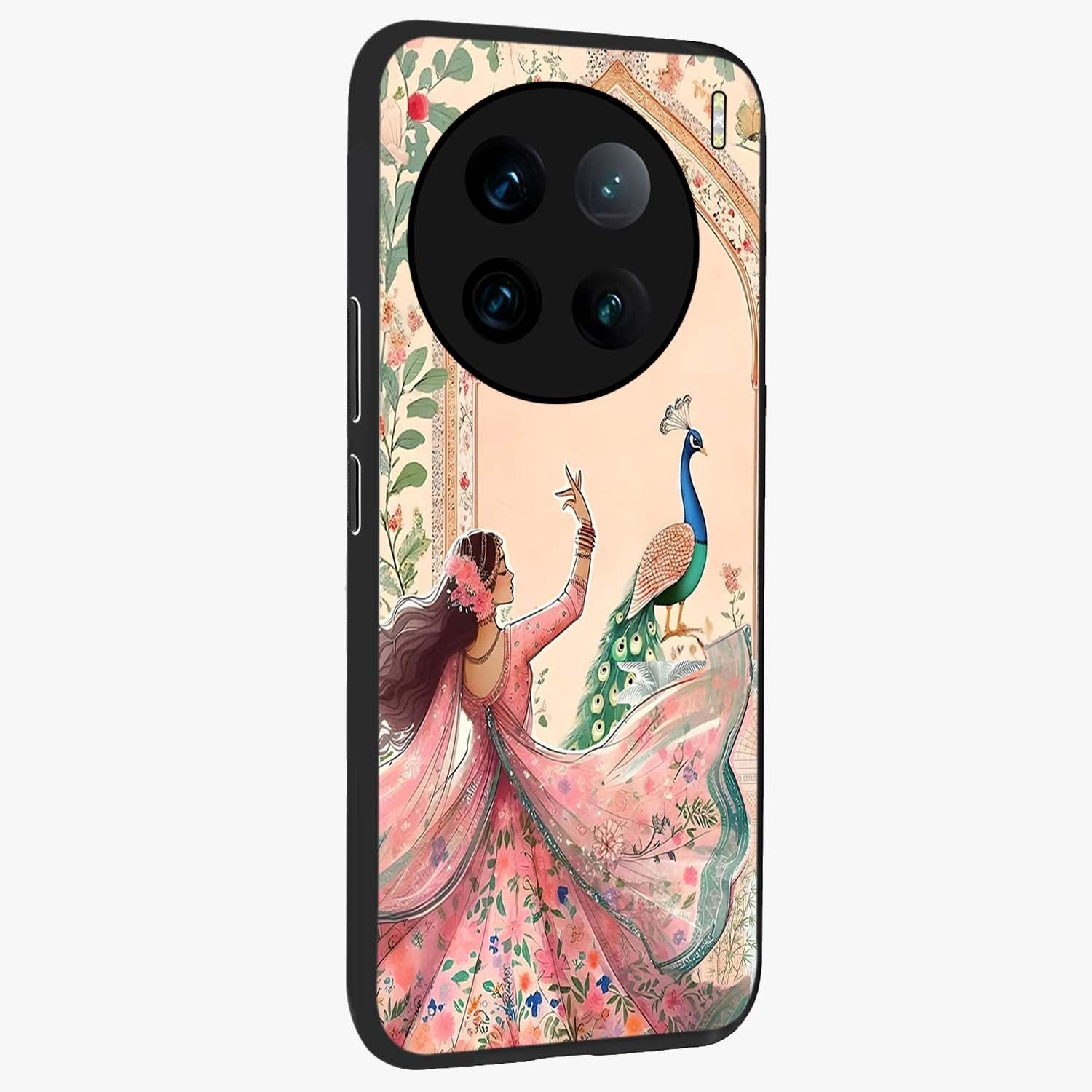 Royal Grace Muse Glass Case upright view showcasing stylish artistic artwork with sophisticated royal theme.