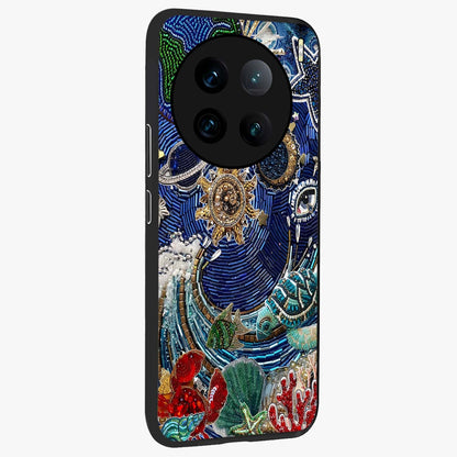 Universe Underwater Spark Glass Case upright view showcasing magical underwater galaxy artwork with vibrant cosmic theme.