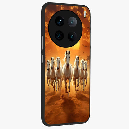 Wild Sunset Majesty Glass Case upright view showcasing dramatic sunset artwork with bold nature theme.